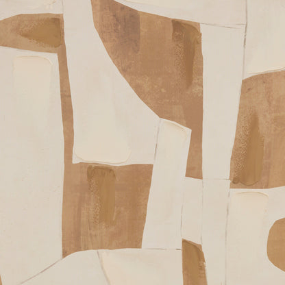 Œuvre d'art géométrique en argile