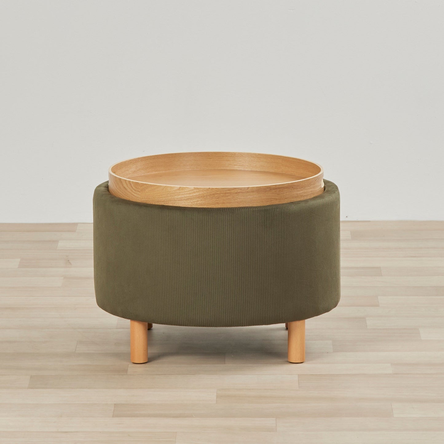 Pouf à plateau Maxi - Vert olive