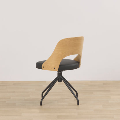 Fauteuil pivotant Adoni - Chêne/Noir