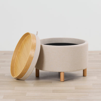 Pouf à plateau Maxi - Naturel