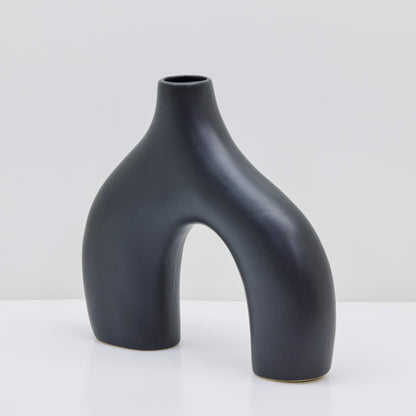 Vase en forme d'arche de l'âge de pierre - Noir