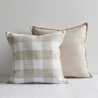 Coussin Inez - Naturel/Blanc - 50x50