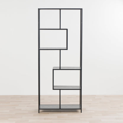 Étagère asymétrique Eliot - Noire - Haute