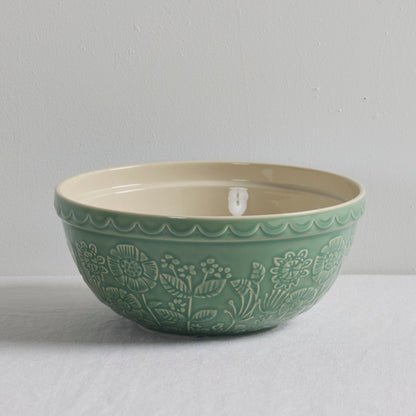 Bol à mélanger Fleurs sauvages - Vert tendre - Grand